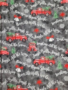 Create It Red Truck Christmas Themed Sewing Fabric (1020)